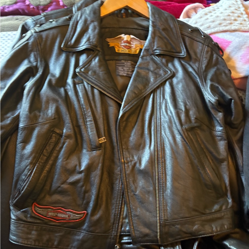 Harley-Davidson Black Bomber Jacket with Quilted Details